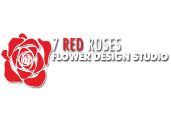 Seven Red Roses Flower Design