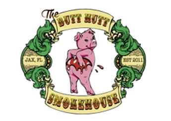 The Butt Hutt Smokehouse Logo
